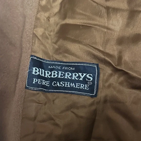 Vintage Burberry Cashmere Brown Trench Coat - Picture 4 of 6